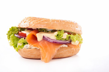 bagel with salmon