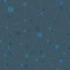 Triangular low poly style geometric network pattern on dark background