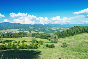 Fototapeta na wymiar Tuscany. Hills in spring season, Italy