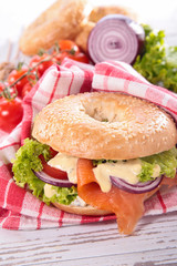 bagel with salmon