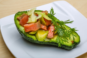 Salmon and avocado salad
