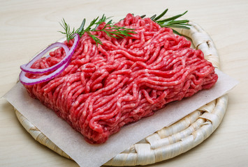 Raw beef minced meat