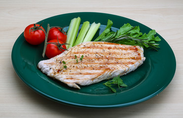 Grilled turkey steak