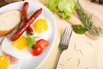 Breakfast, bacon, english.