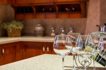 wine utensils on table