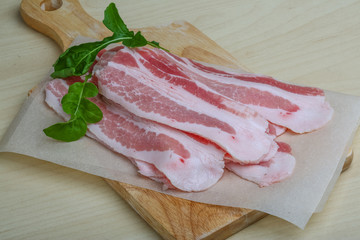 Raw bacon