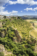 Ronda landscape view. A Spanish city in Andalucia