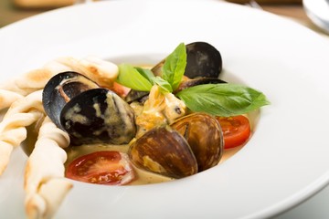 Fish Stew, Seafood, Soup.