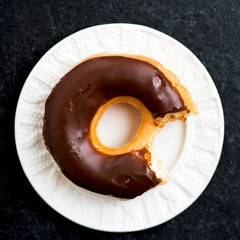 Glazed Donut with Bite Missing