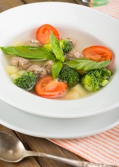 Appetizer, bowl, broth.