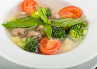 Appetizer, bowl, broth.