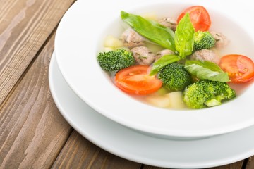 Appetizer, bowl, broth.