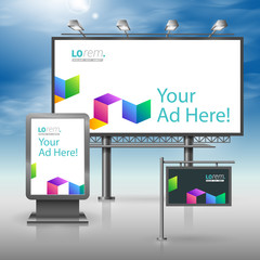 Corporate identity. Billboard, sign, light box