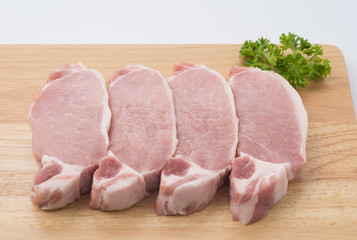 raw meat pork steak