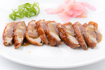 Roasted duck and vegetables, Chinese style