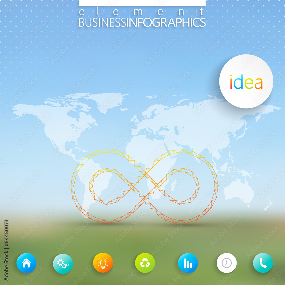 Poster Modern infographic template. Can be used for workflow layout