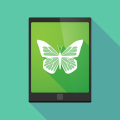 Tablet pc icon with a butterfly
