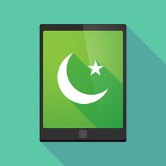 Tablet pc icon with an islam sign