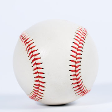 Single baseball with red knit.