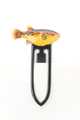 fish bookmark isolated on white background