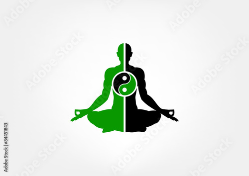 yoga meditation logo stock image and royalty free vector files on