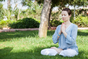 Yoga in the park.