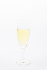 White wine and grapes