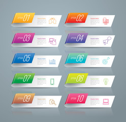 Infographic design template and marketing icons.