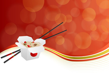 Abstract background Chinese food white box red yellow 