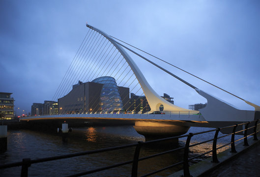 Samuel Beckett Bridge In Dublin