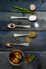 herbs and spices selection