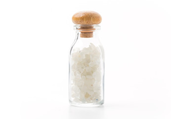 white topaz in glass bottle