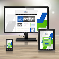 Corporate template design with applications