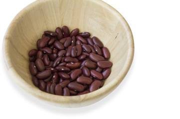 bean nut decoration green red spoon bowl prepare concept