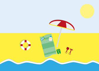 Summer holidays beach background poster