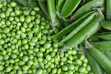 fresh green peas background