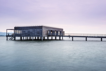 House on stilts on the Costance lake (Bodensee).