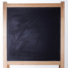 close up of an empty school chalkboard