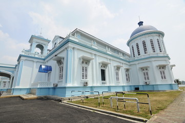 Obraz premium The Sultan Ismail Mosque in Muar, Johor, Malaysia 
