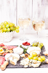 Cheese and salami plate