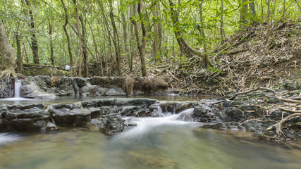 Fototapeta na wymiar Si Khit waterfall National Park Nakhon Si Thammarat, Thailand.