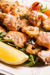 Seafood shashlik