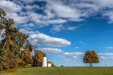 Chesapeake Bay Lighthouse in Autumn