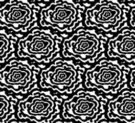 Abstract linear geometric seamless black and white pattern