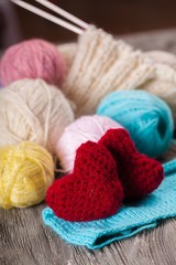 Obraz na płótnie Canvas Crocheting, crochet, wool.
