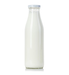 Bottle of milk isolated on white background