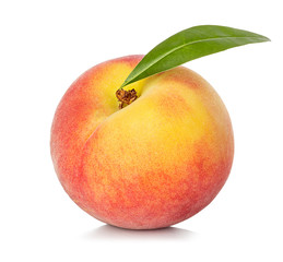 Peach isolated on white background