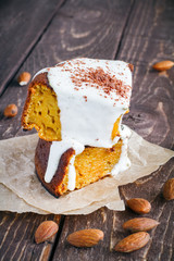 Slices of carrot cake
