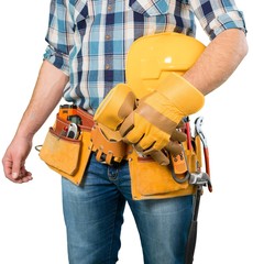 Repairing, tractor, building.