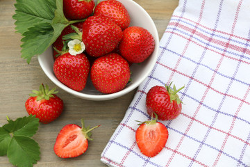 Frische Erdbeeren Draufsicht Strawberry Fruits